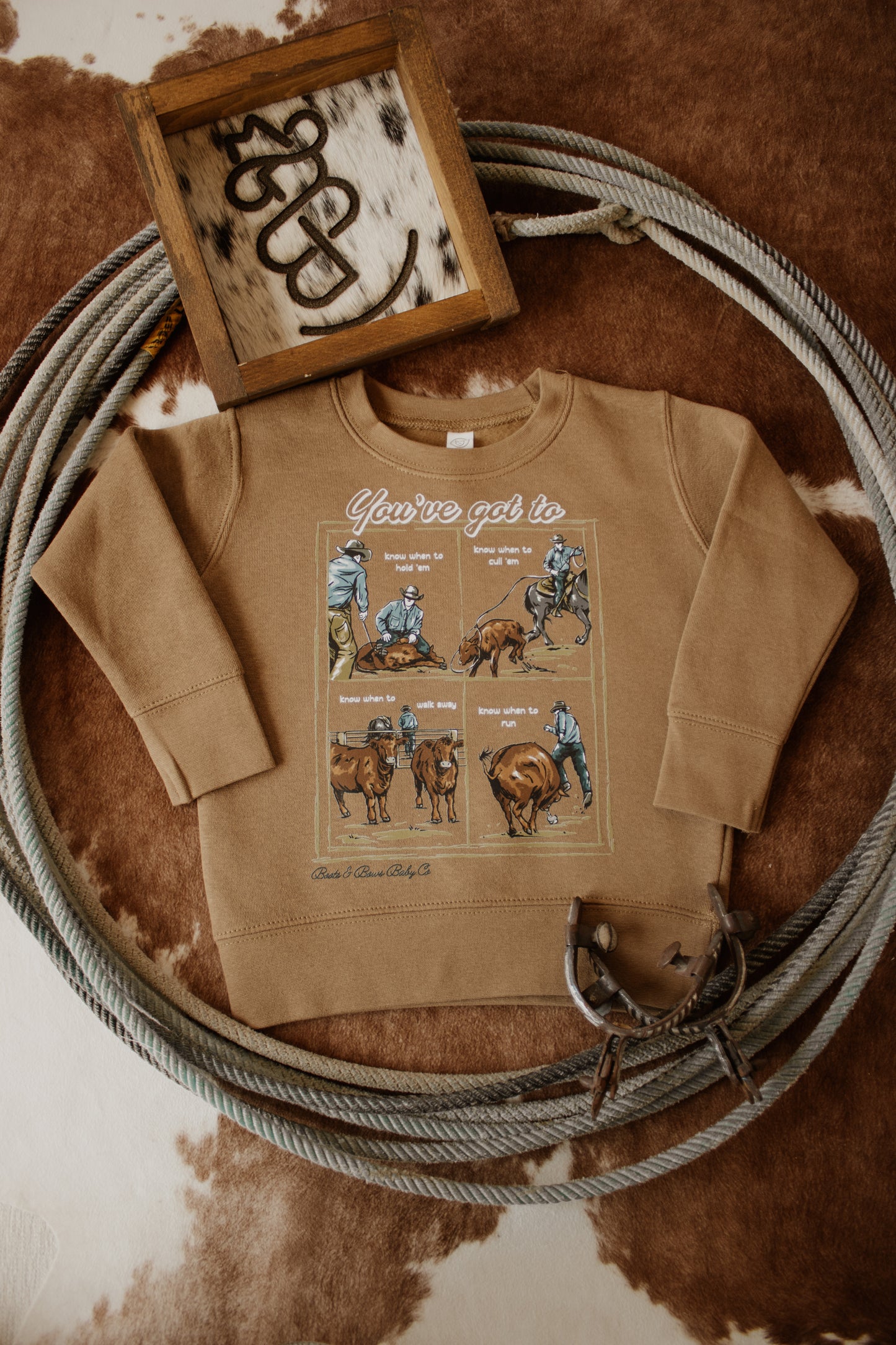 You Got To… Toddler Fleece Crewneck - Brown