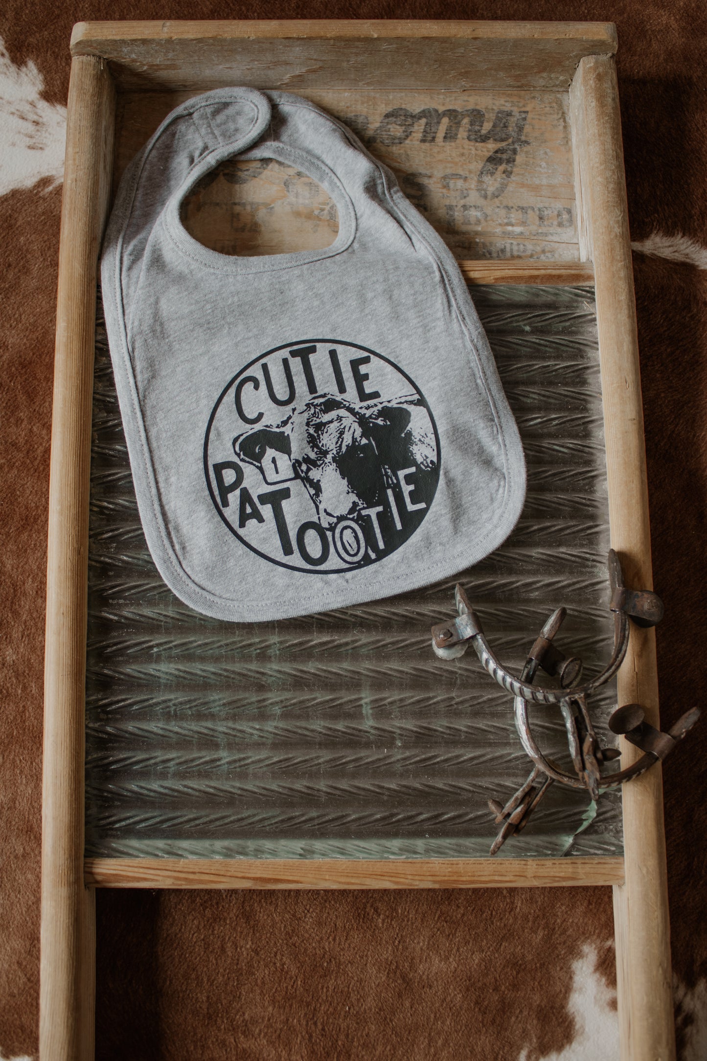 Cutie Patootie Bib - Grey