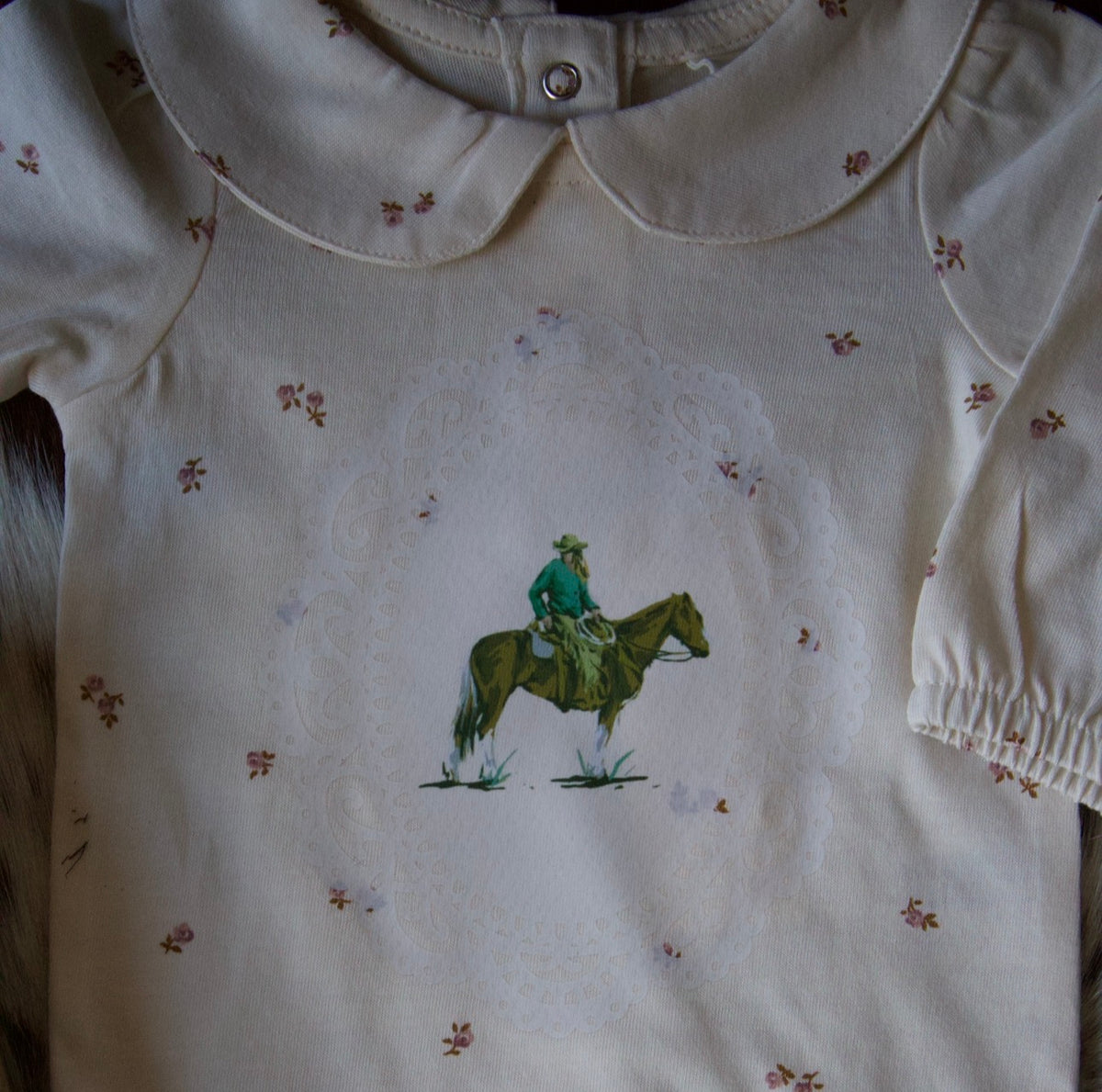 Cotton Peter Pan Collared Onesie