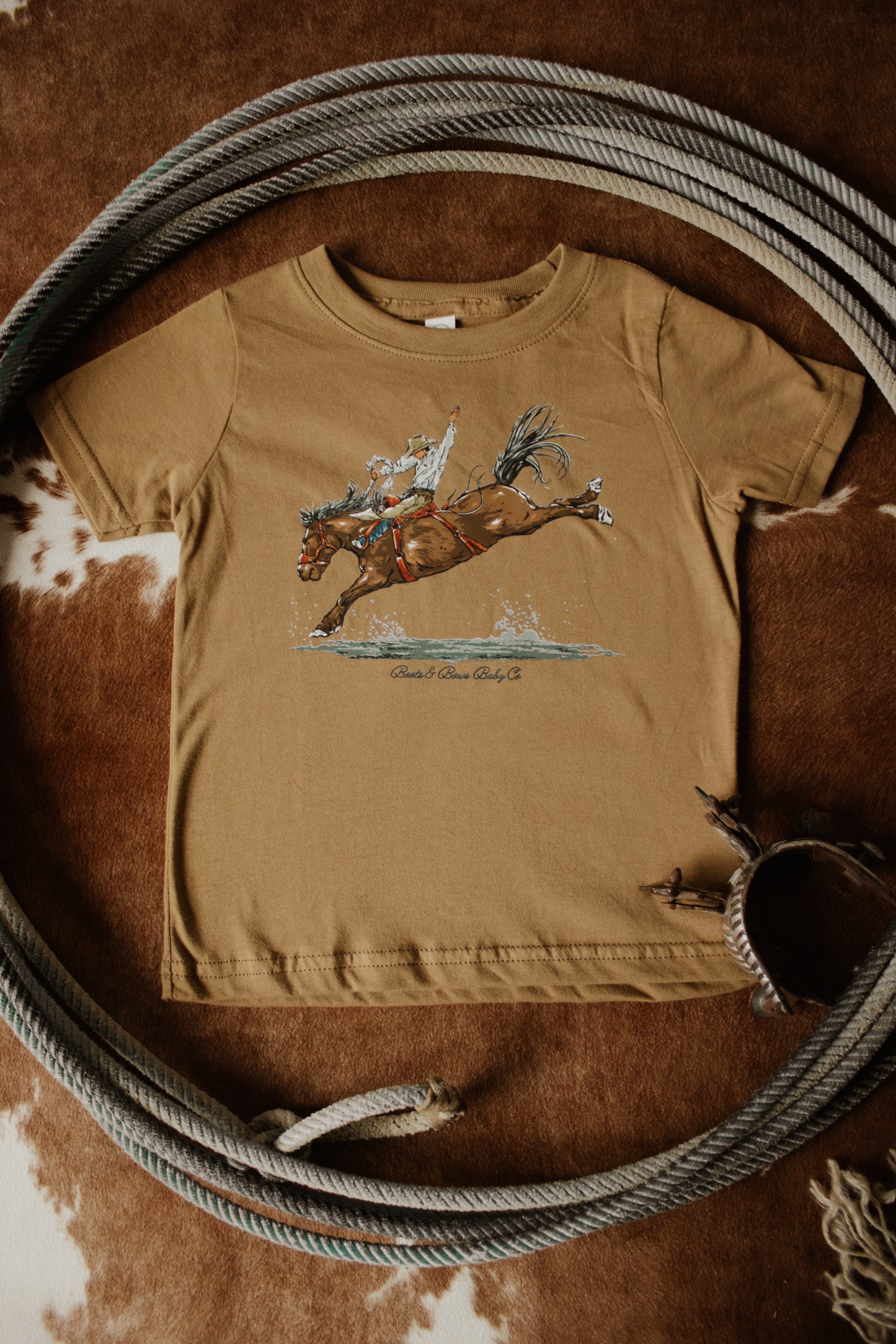 Bronc Rider Toddler Tee - Brown