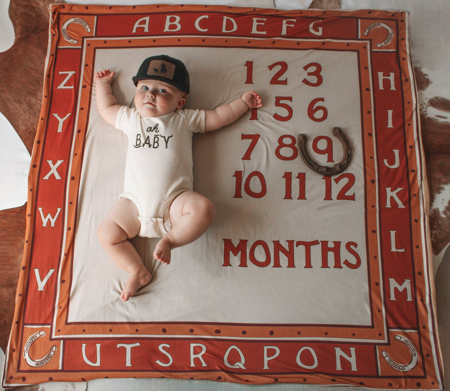 Cowboy Milestone Blanket