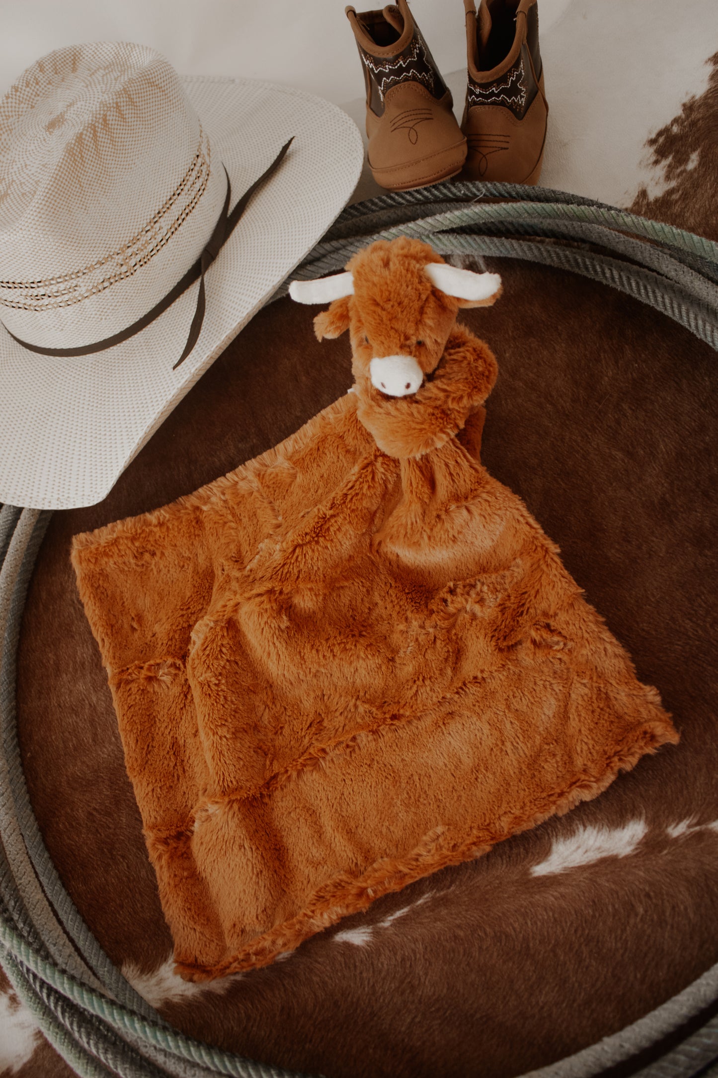 Horned Highland Cow Plush Comforter