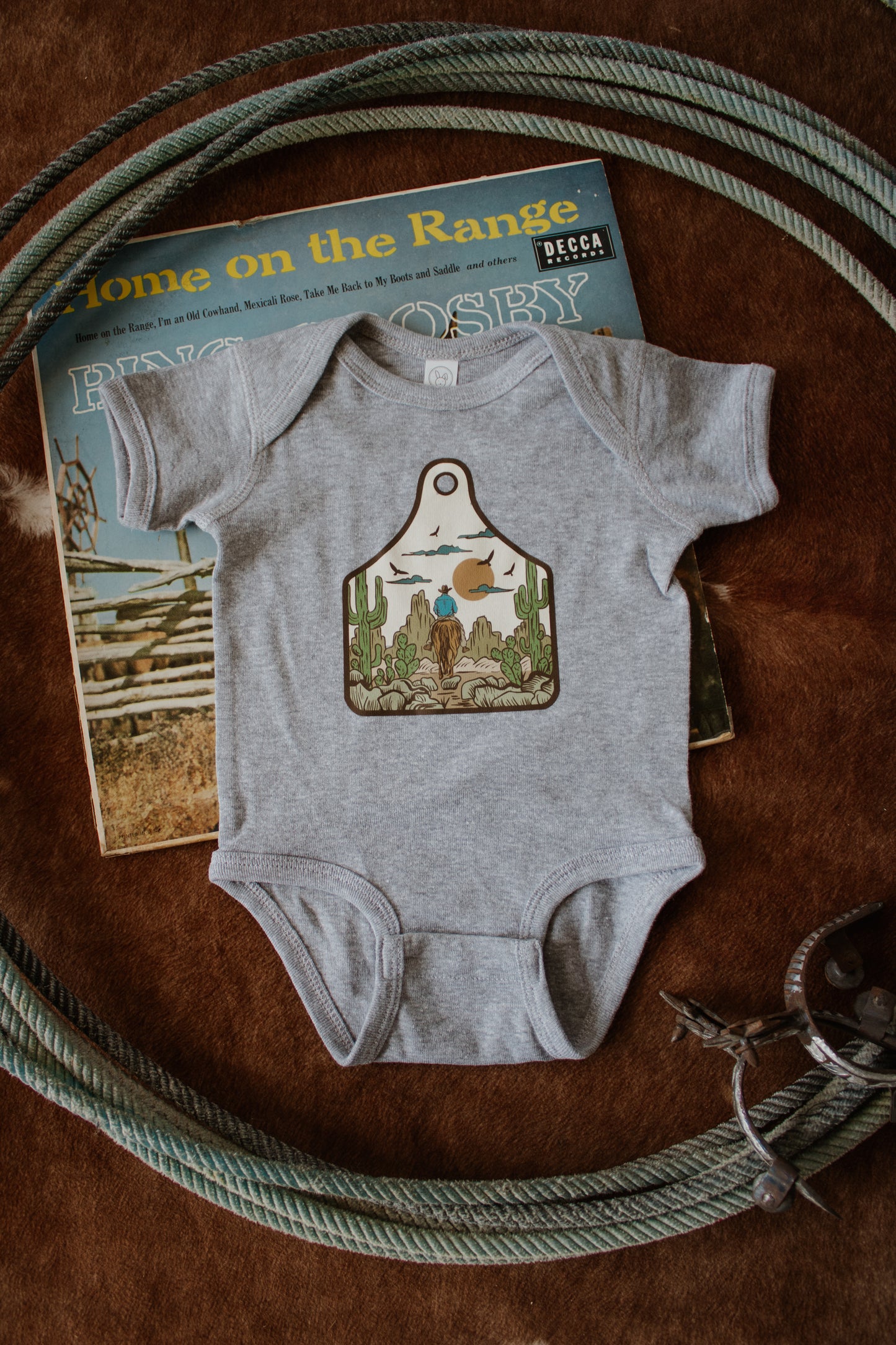 Desert Cowtag Onesie