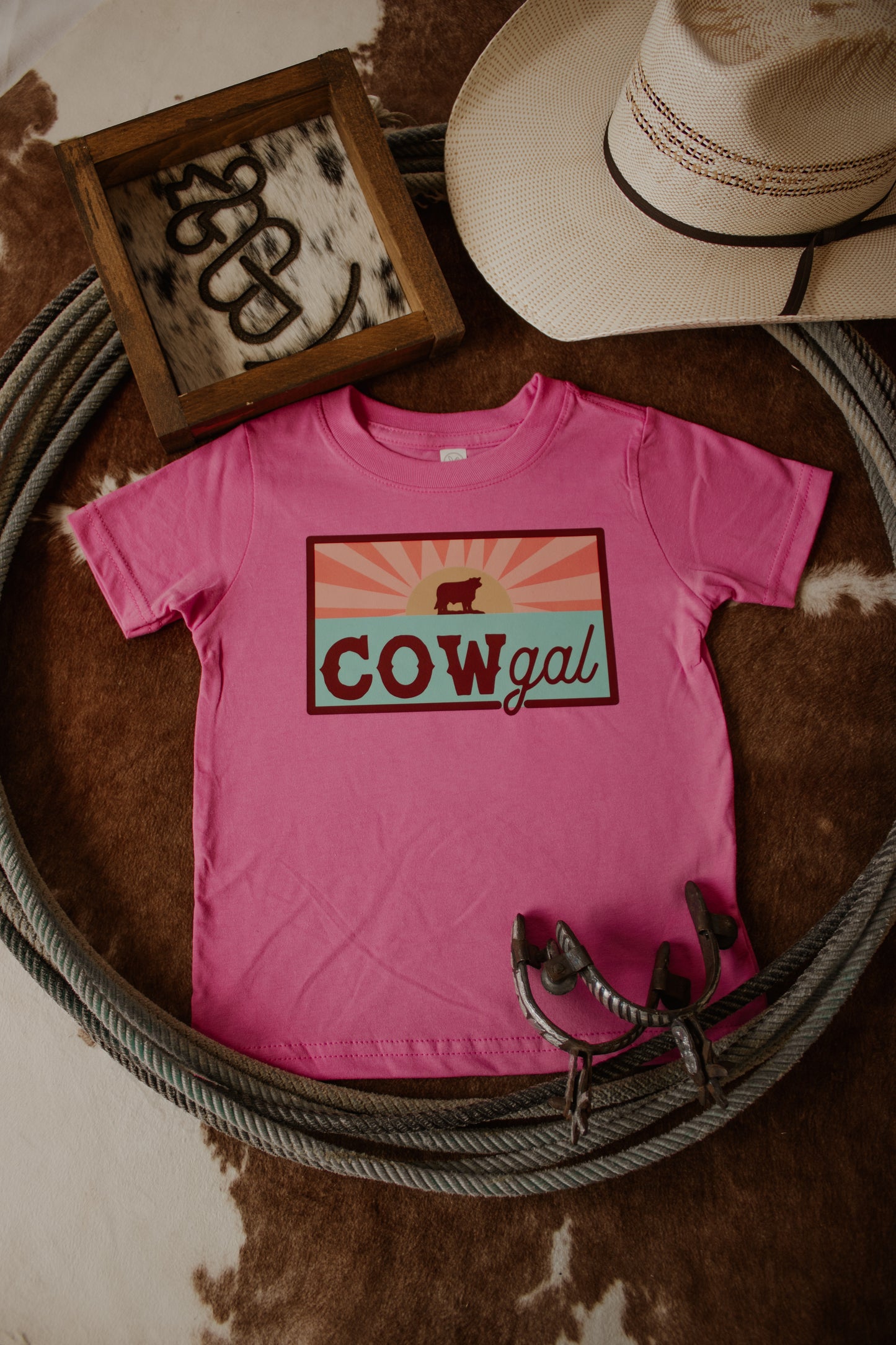 Cowgal Toddler Tee - Hot Pink