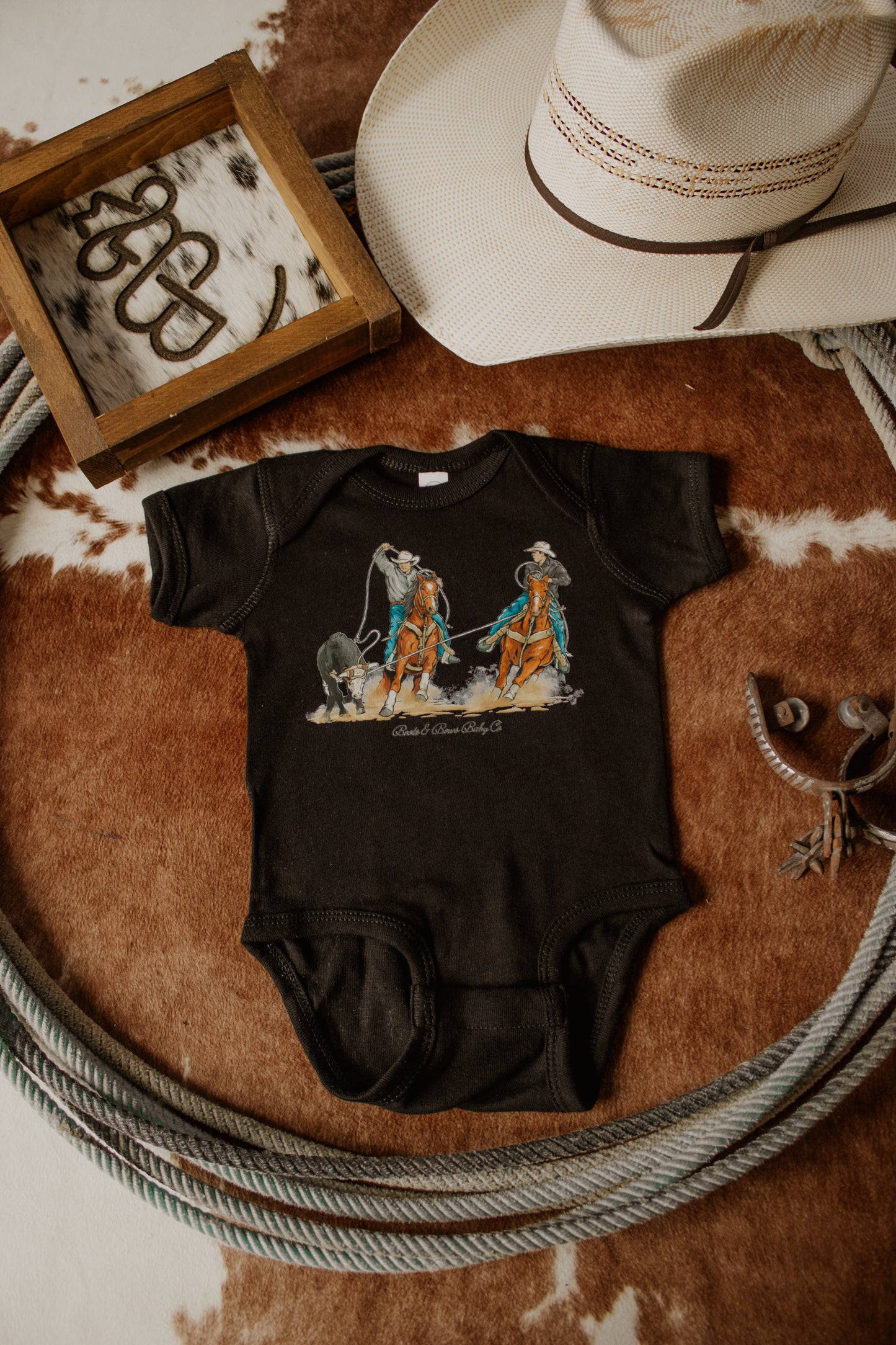 Team Roping Onesie - Black