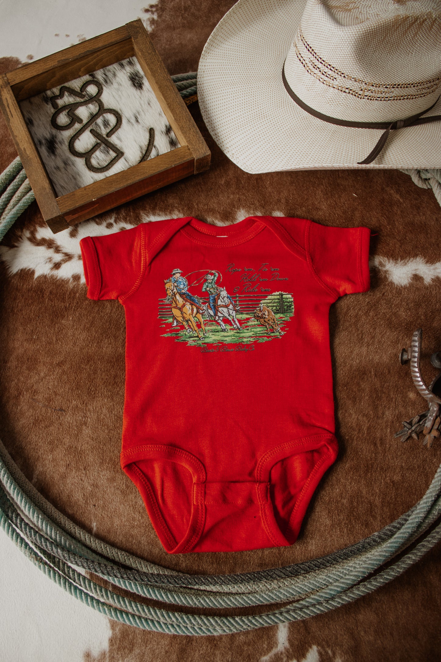 Rope ‘Em Onesie - Red