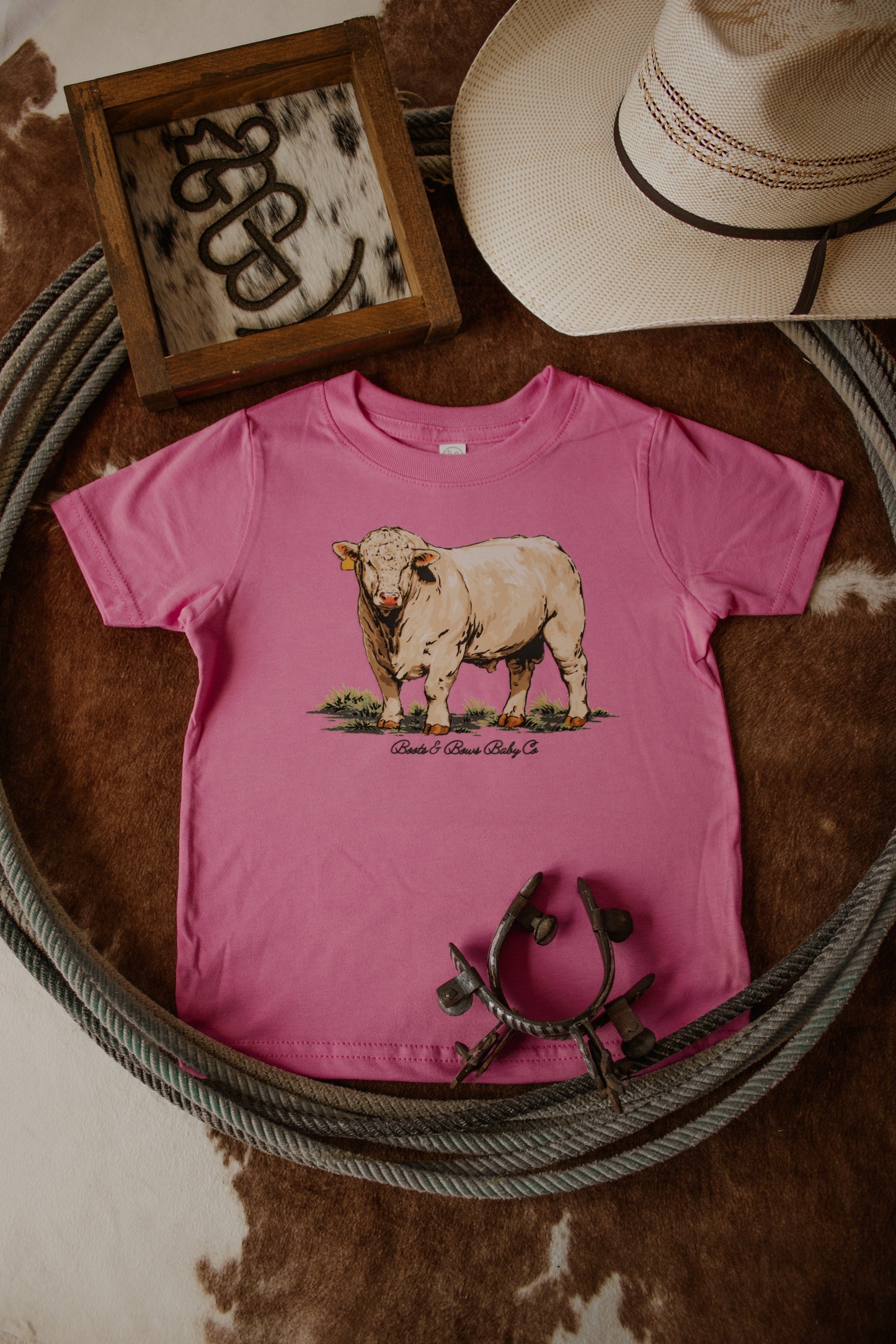 Charolais Toddler Tee - Hot Pink