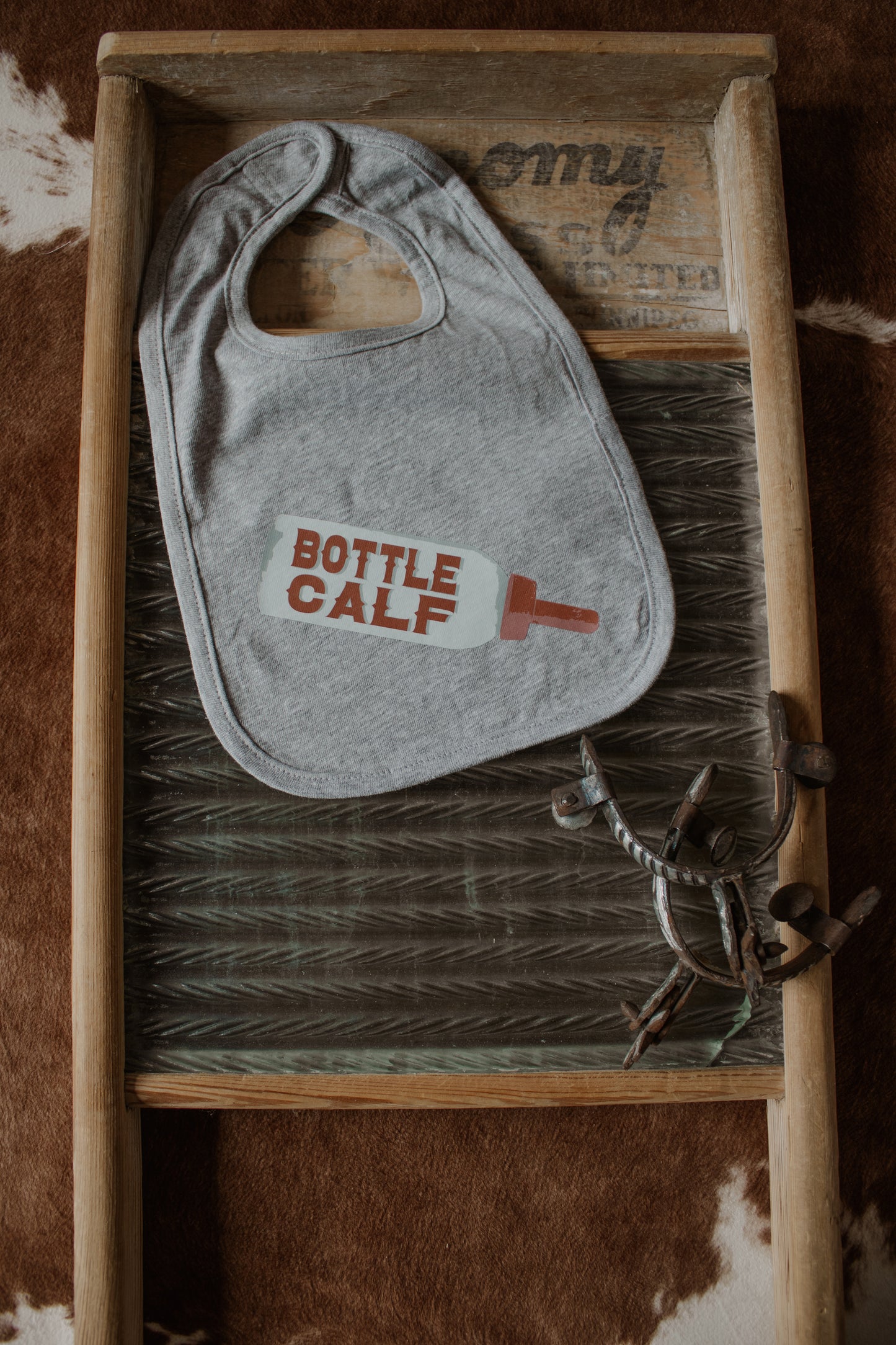 Bottle Calf Bib - Grey