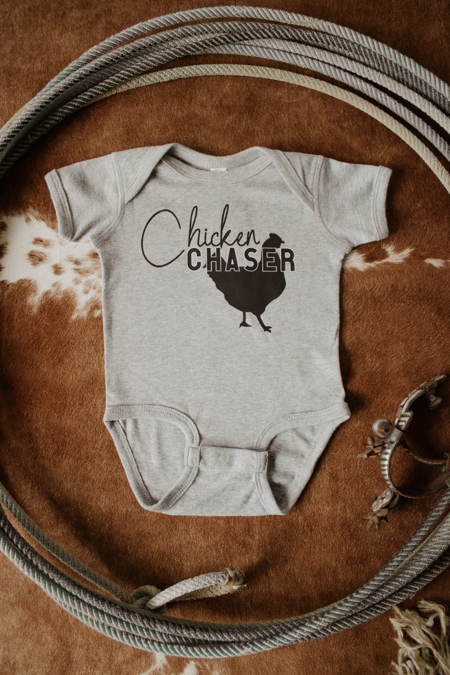 Chicken Chaser Onesie - Grey