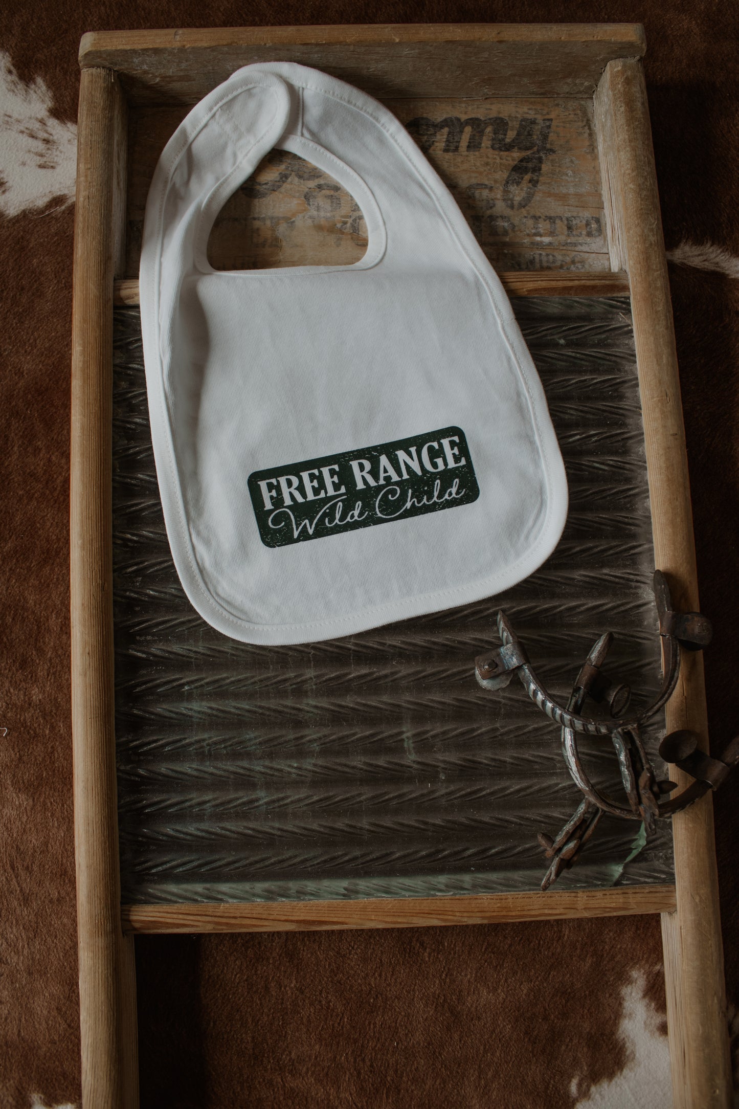 Free Range Wild Child Bib - White