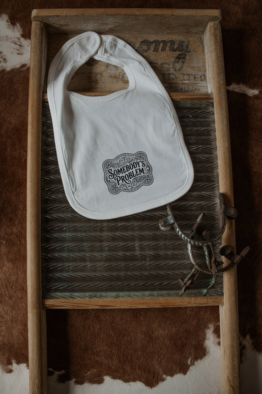 Somebody’s Problem Bib - White