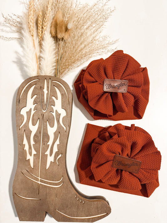 Rust Shredded Wrangler Bow