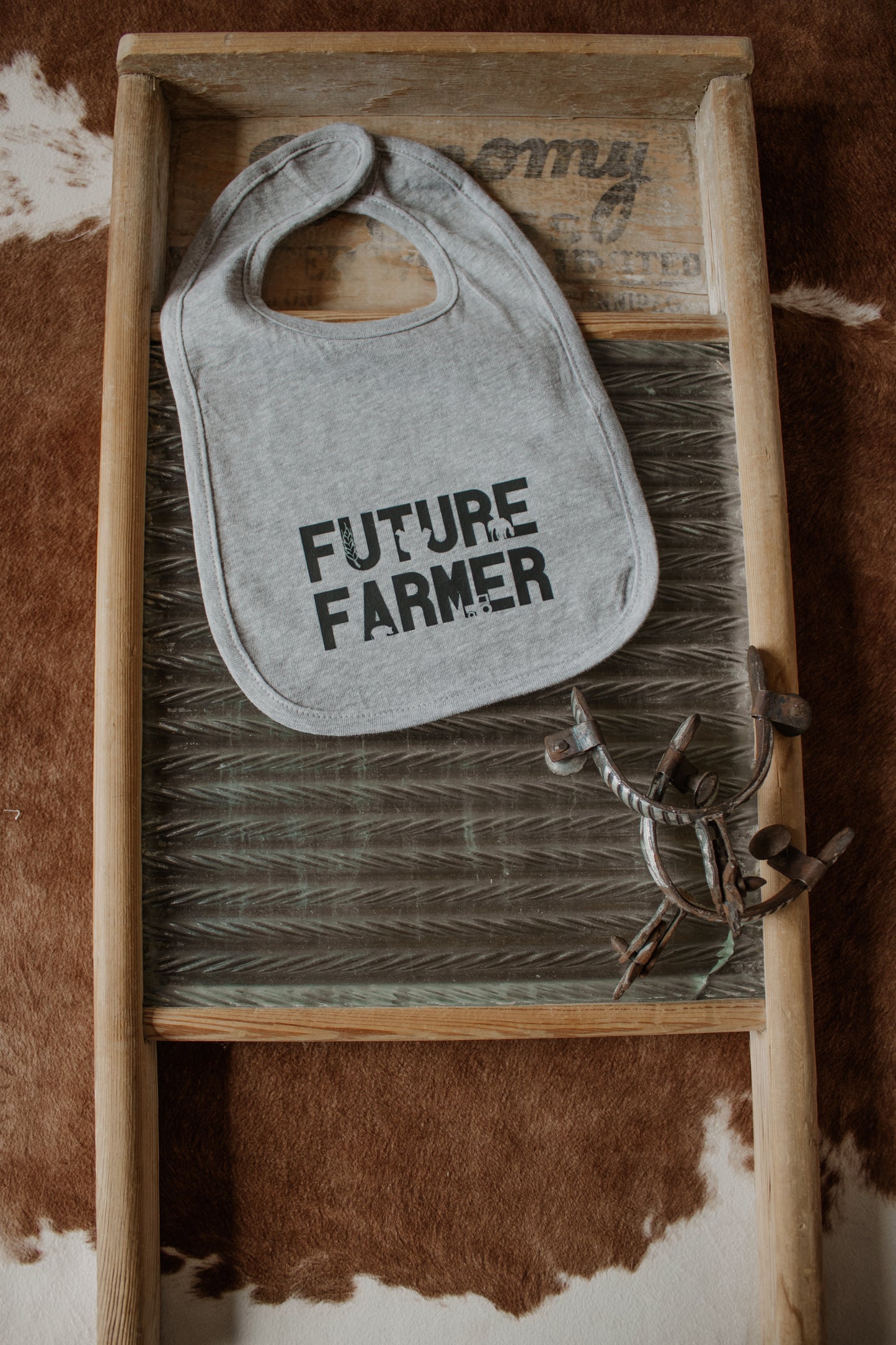 Future Farmer Bib - Grey