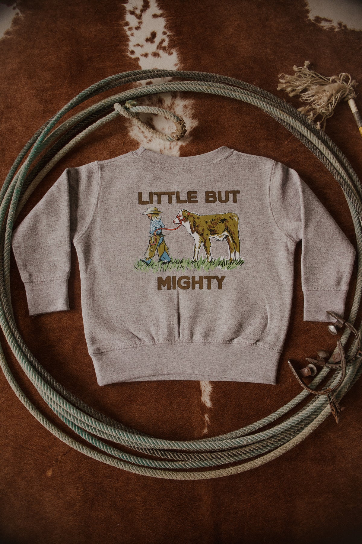 Little But Mighty Toddler Fleece Crewneck Sweatshirt PREORDER - SHIPS IN 5 BUSINESS DAYS