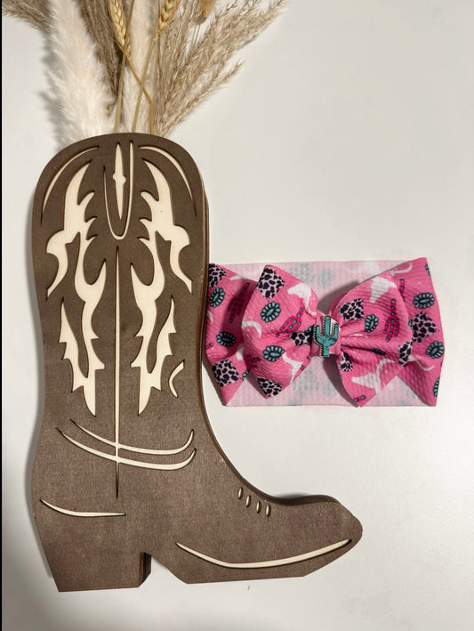 Pink & Turquoise Bow