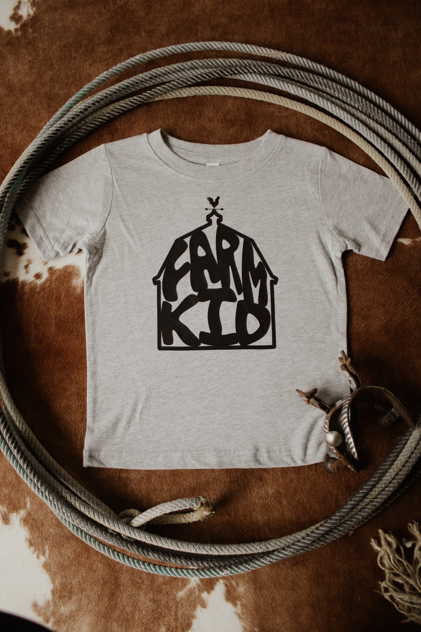 Farm Kid Toddler Tee - Grey