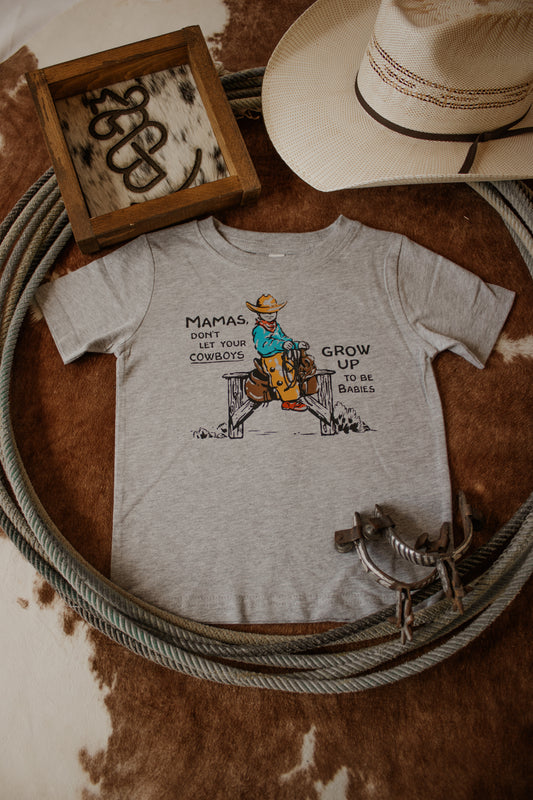 Cowboy Toddler Tee - Grey