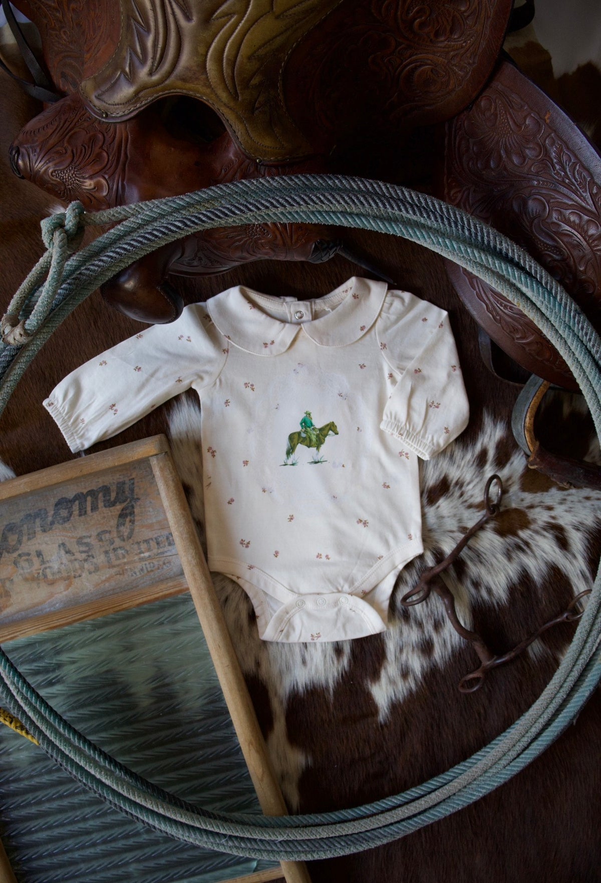 Cotton Peter Pan Collared Onesie