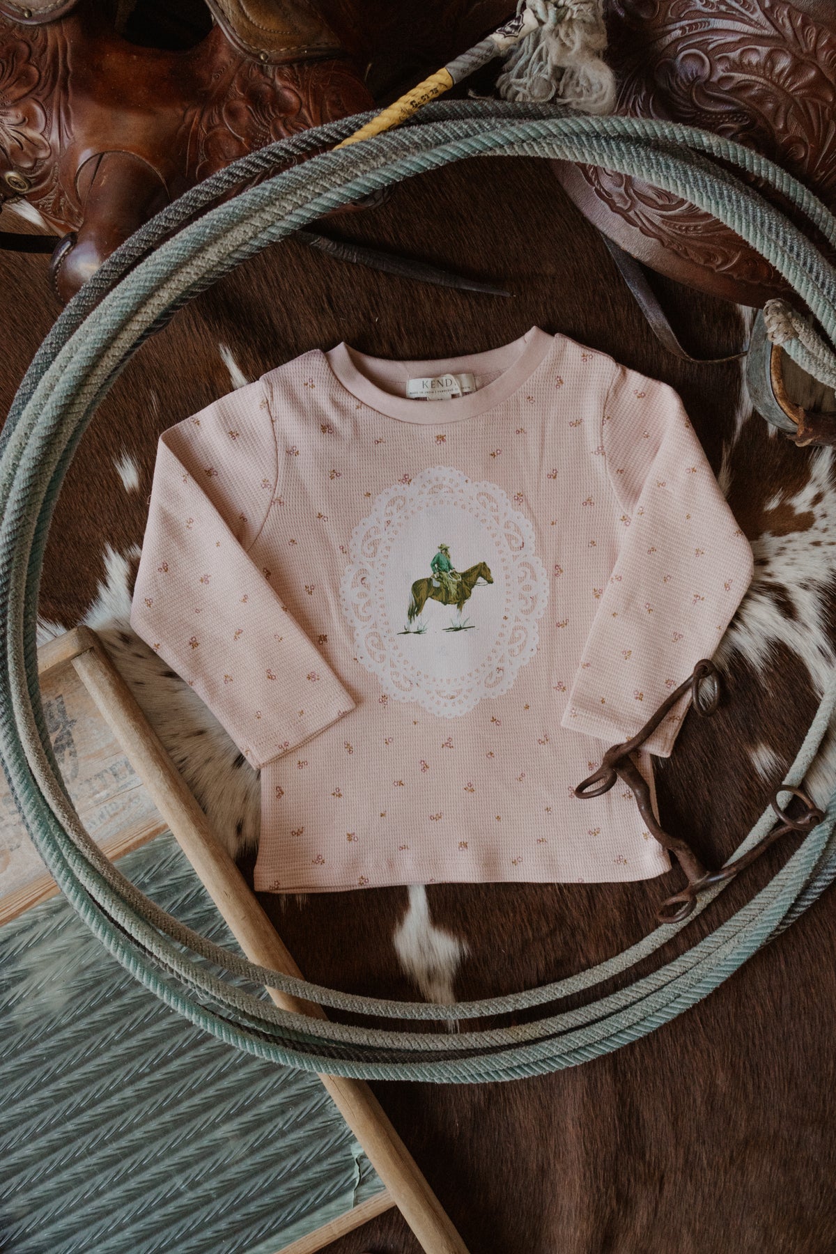 Waffle Knit Long Sleeve Toddler Top