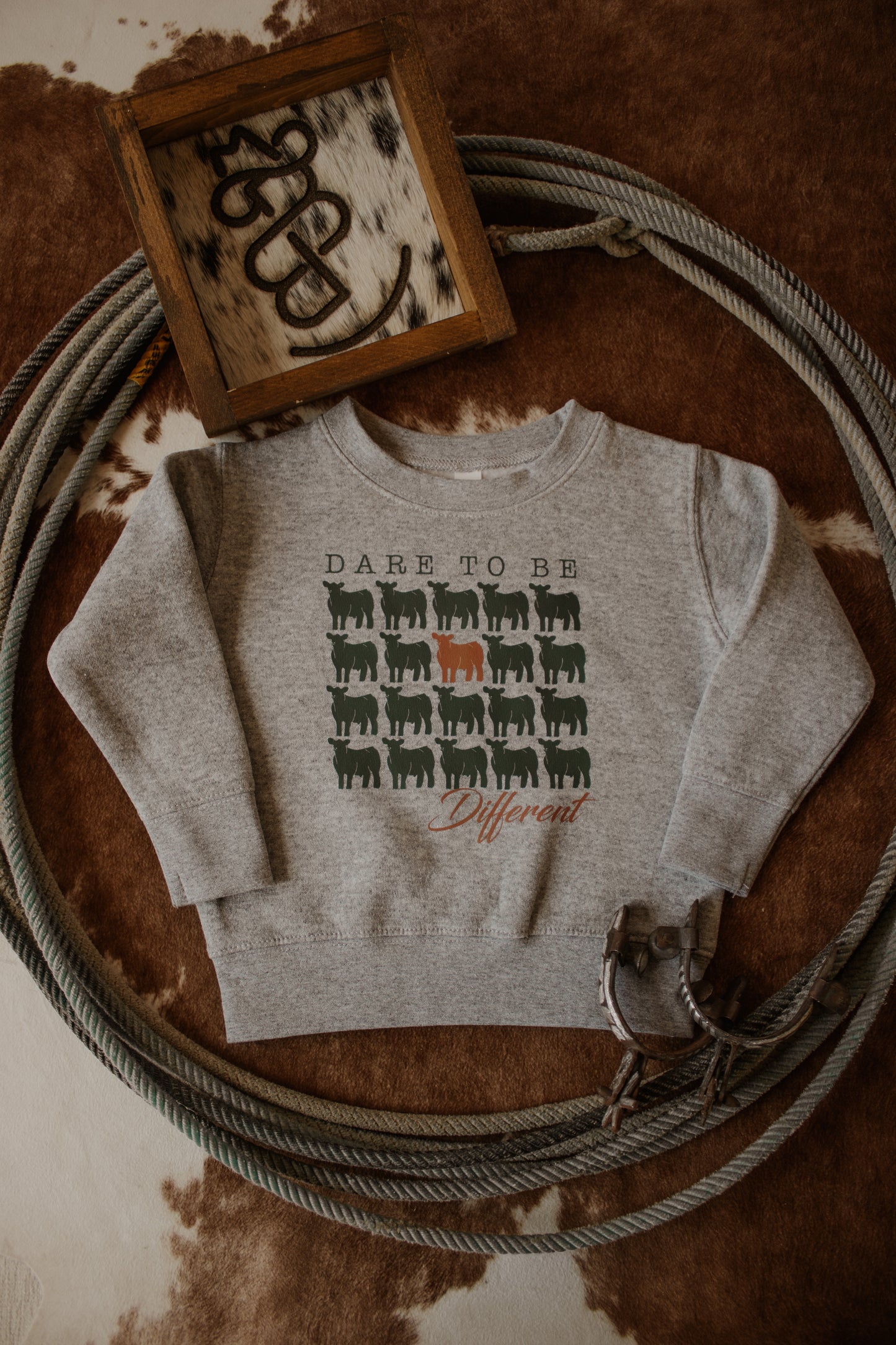 Dare to be Different Toddler Fleece Crewneck - Grey