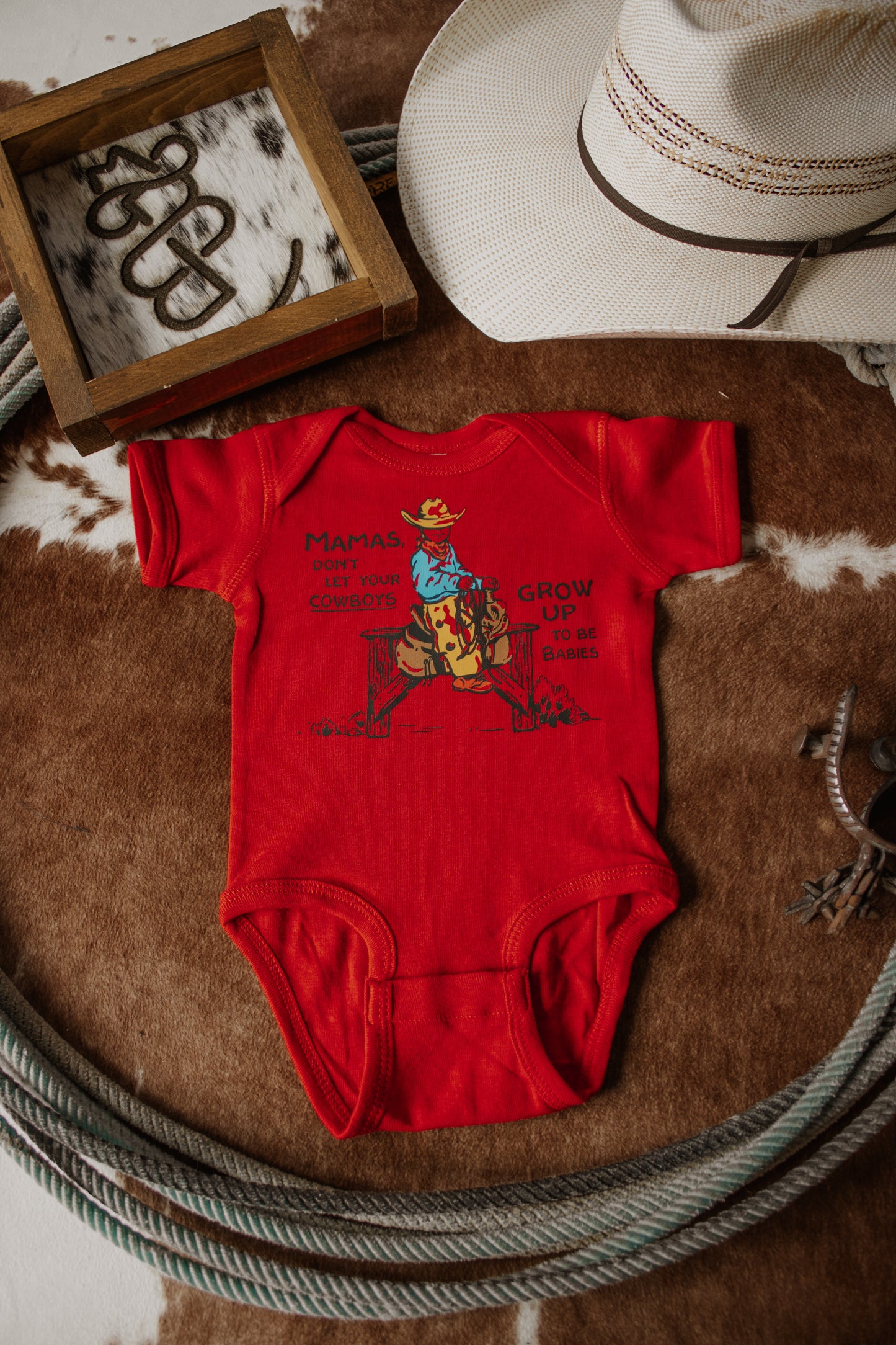 Cowboy Onesie - Red