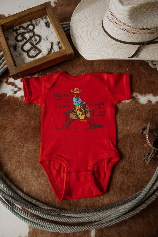 Cowboy Onesie - Red