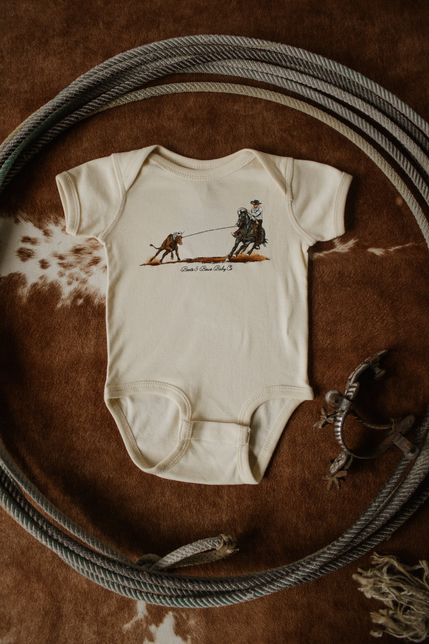 Roping Onesie - Cream