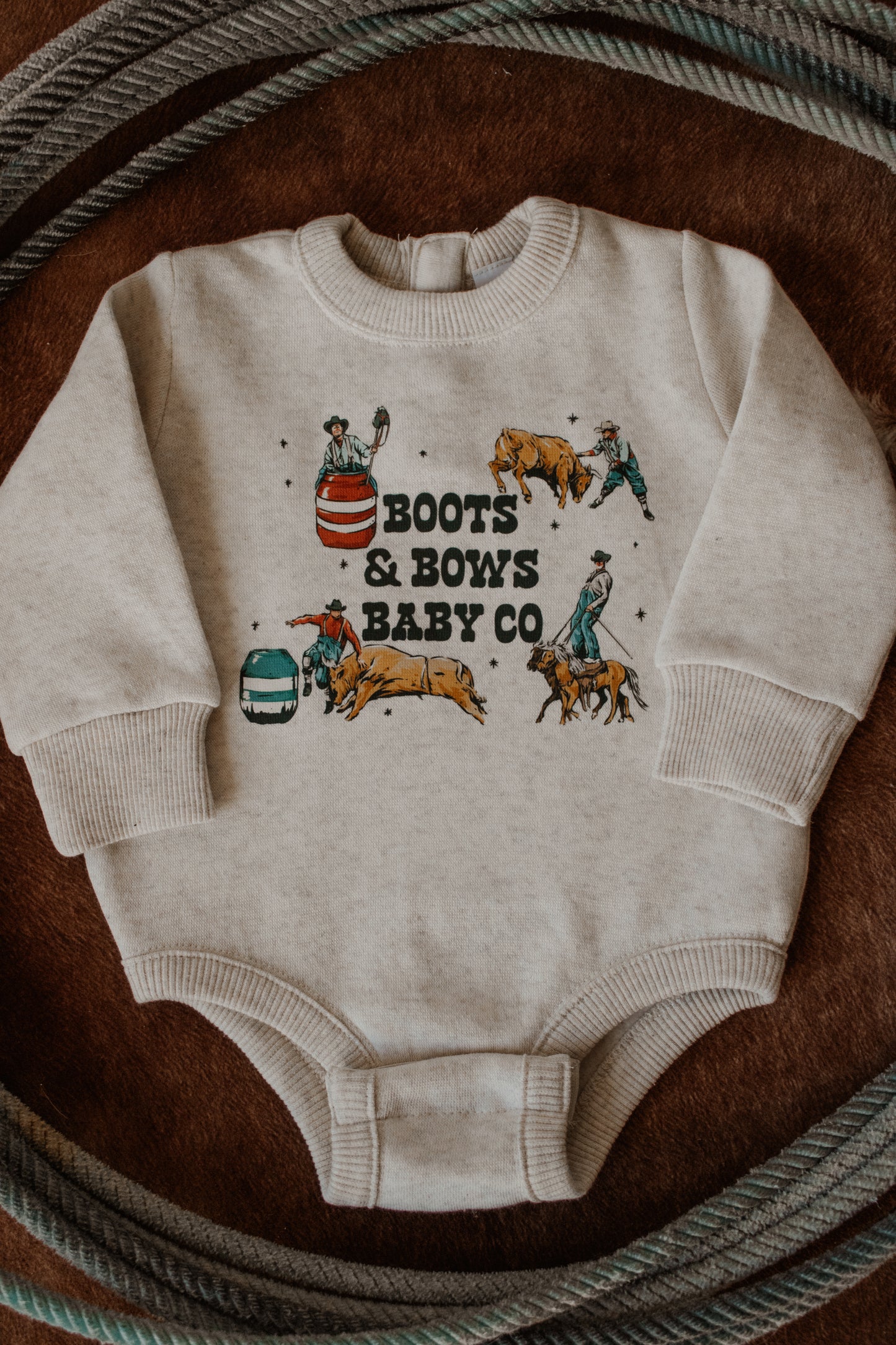 Boots & Bows Rodeo Clown Fleece Onesie