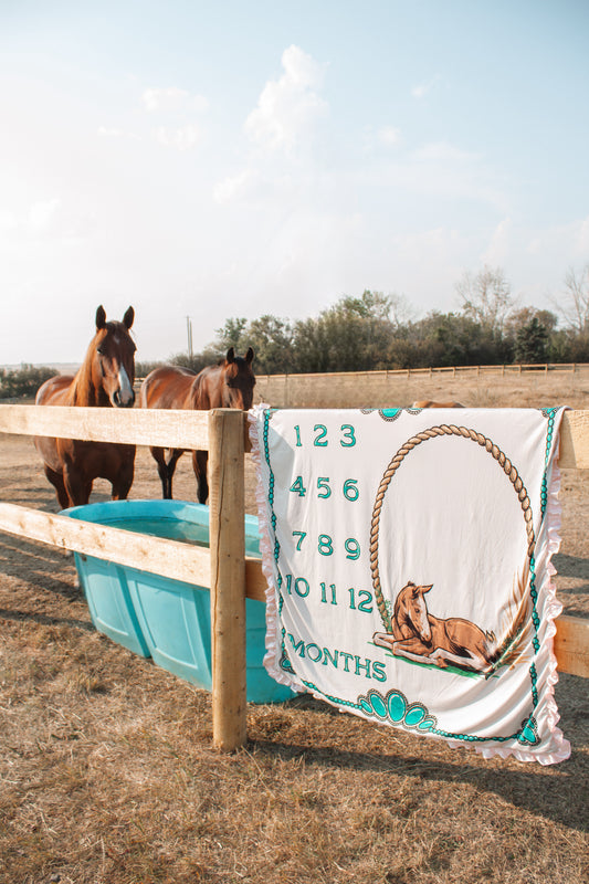 Cowgirl Milestone Blanket