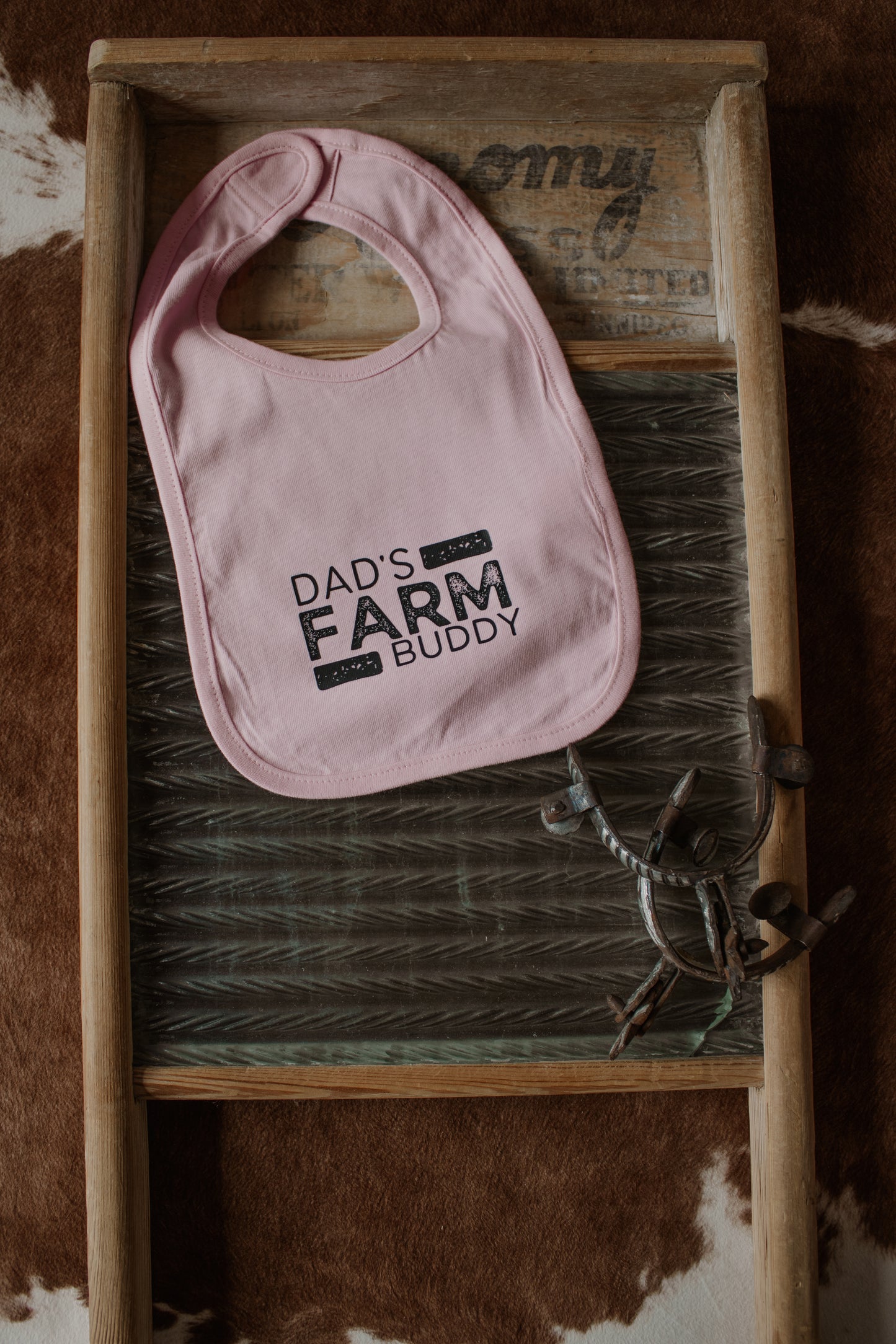 Dad’s Farm Buddy Bib - Pink