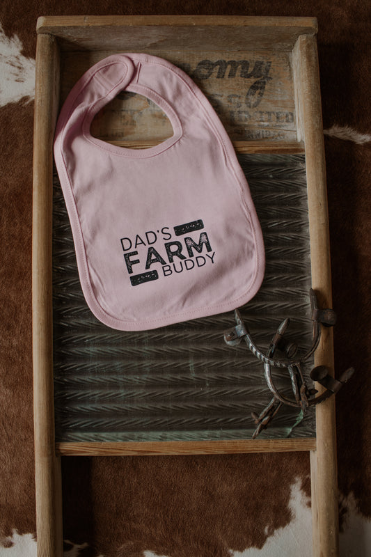 Dad’s Farm Buddy Bib - Pink