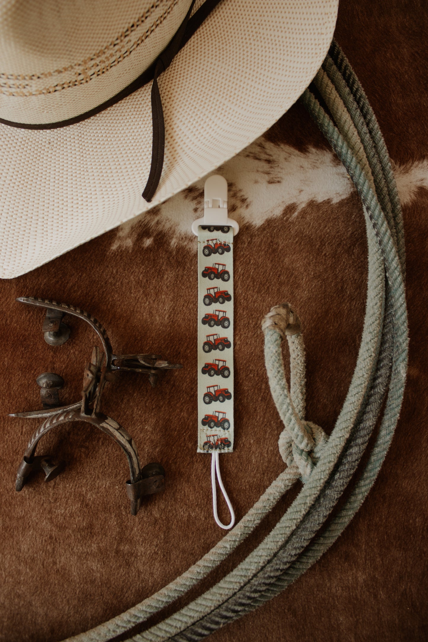 Red Tractor Paci Clip