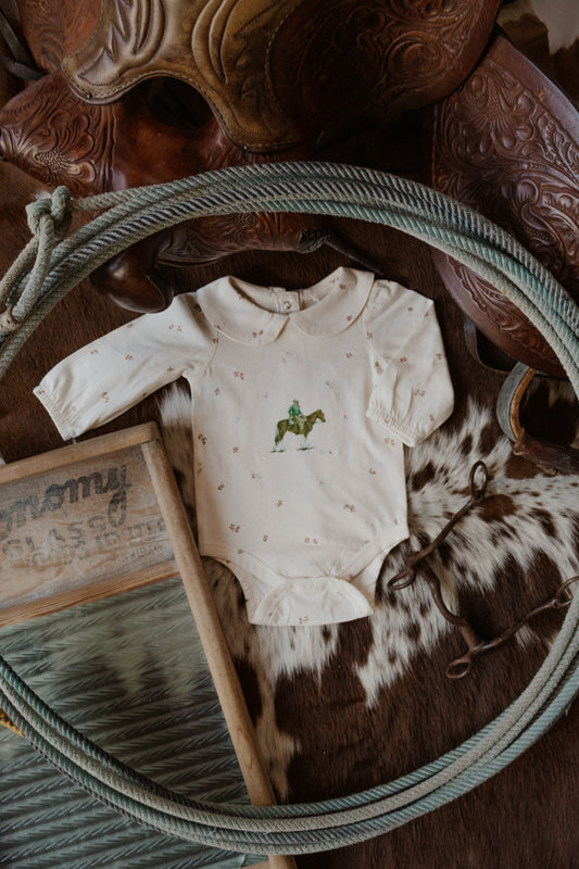 Cotton Peter Pan Collared Onesie