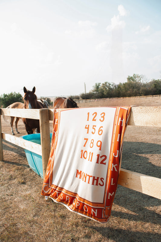 Cowboy Milestone Blanket