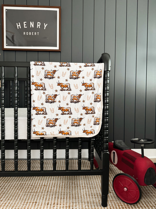 Longhorn Lullaby Blanket
