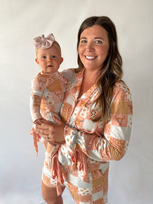 Matching Mama PJ Set - HOWDY PATCHWORK