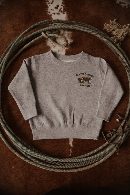 Little But Mighty Toddler Fleece Crewneck Sweatshirt PREORDER - SHIPS IN 5 BUSINESS DAYS