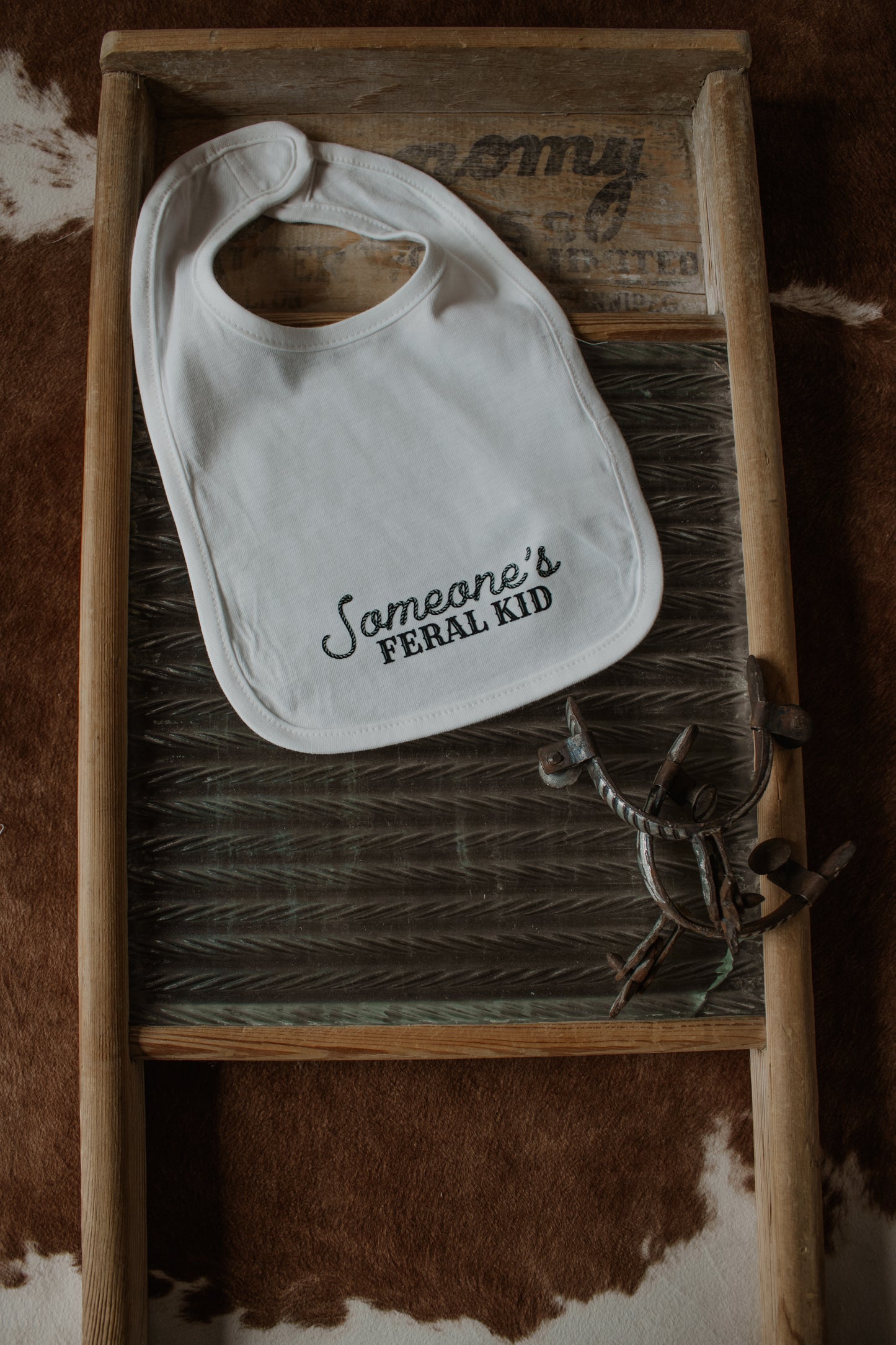 Someone’s Feral Kid Bib - White