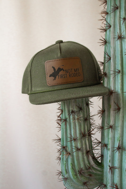 Not My First Rodeo - Dark Green Snapback Hat
