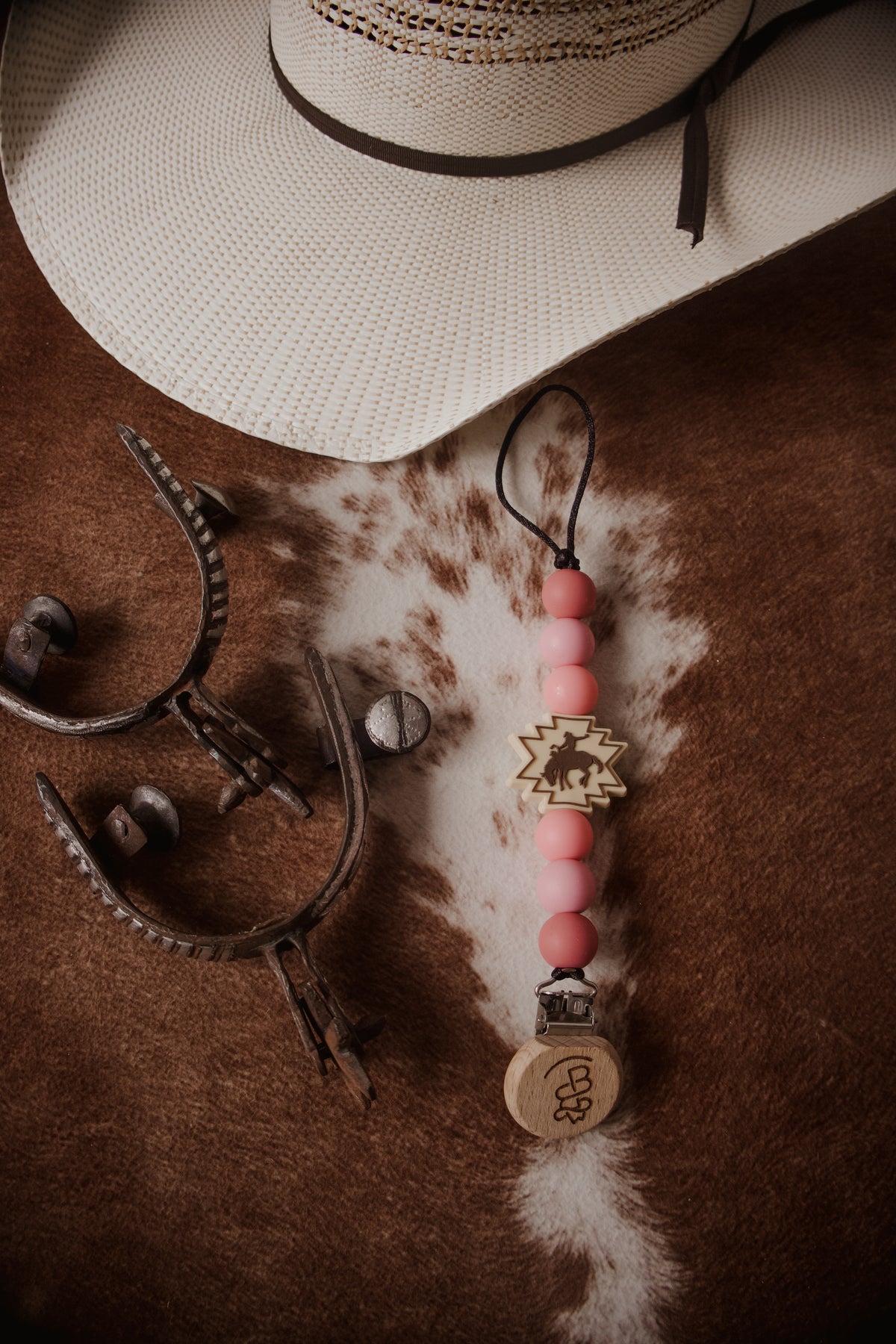 Pink Bronc Rider Paci Clip