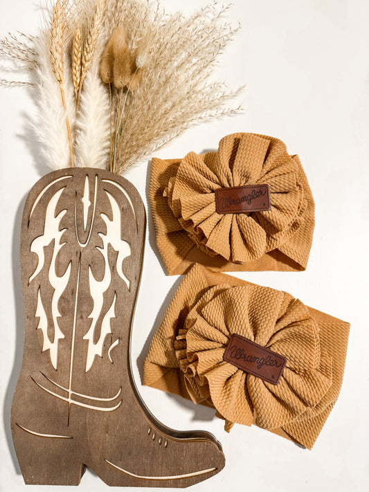 Tan Shredded Wrangler Bow