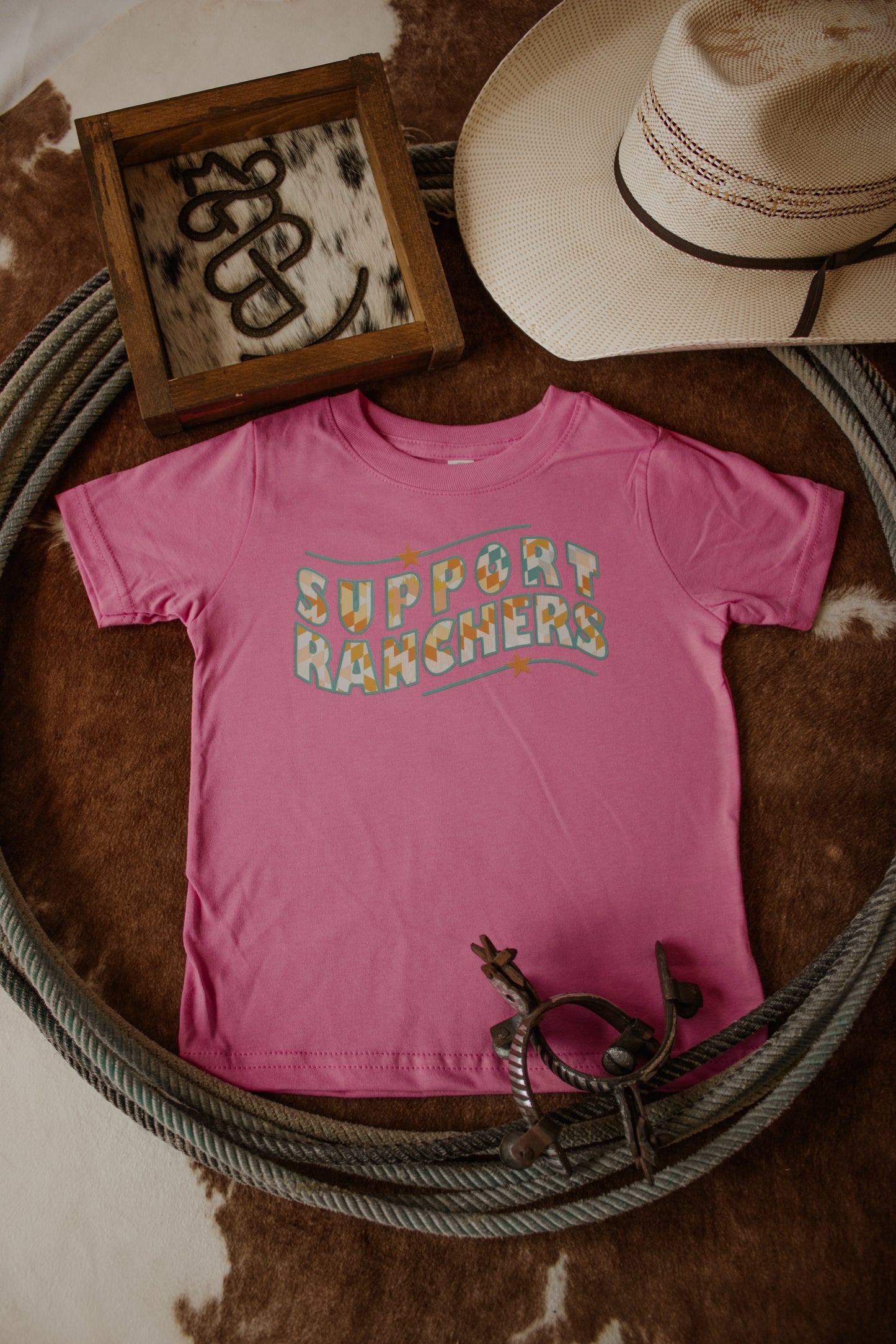 Support Ranchers Toddler Tee - Hot Pink