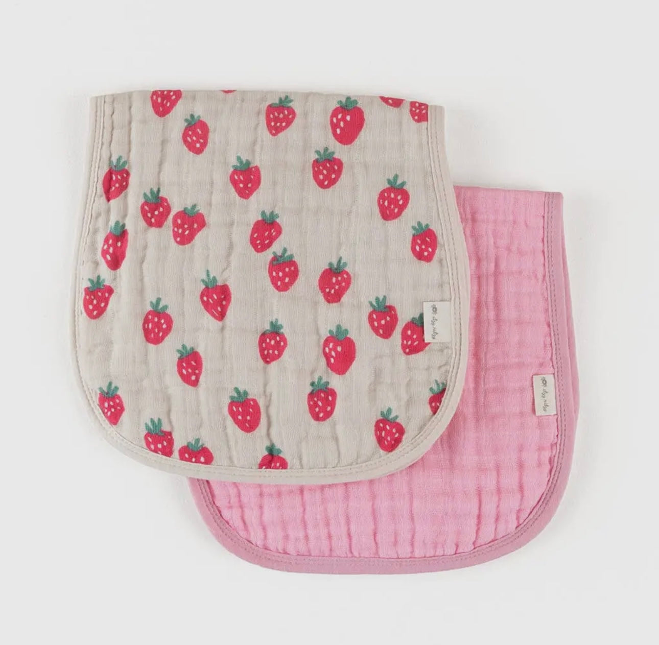 Itzy Burp Cloths™ Strawberries & Cream
