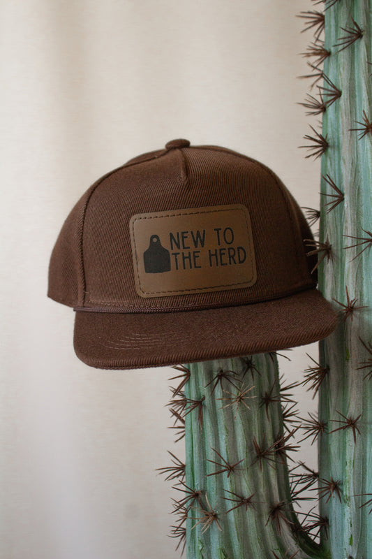 New to the Herd - Brown Snapback Hat