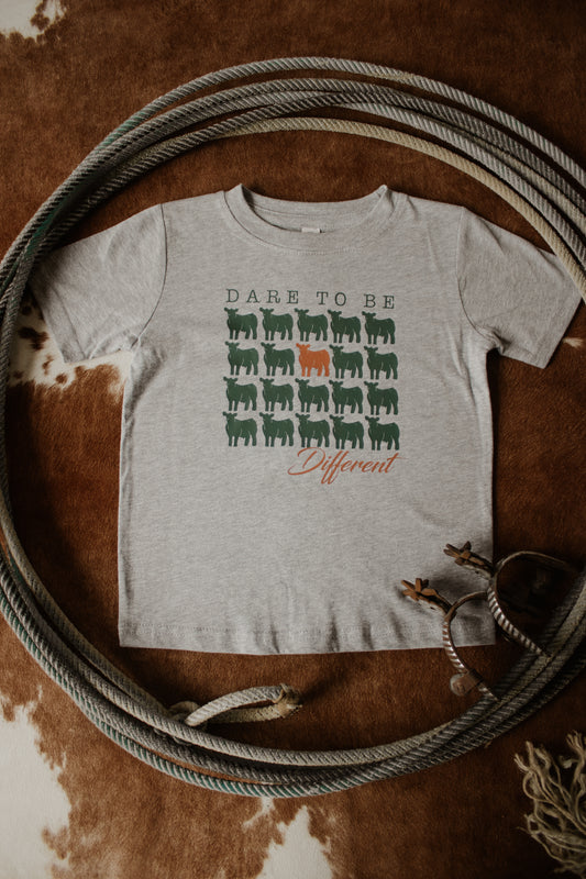 Dare To Be Different Toddler Tee - Grey