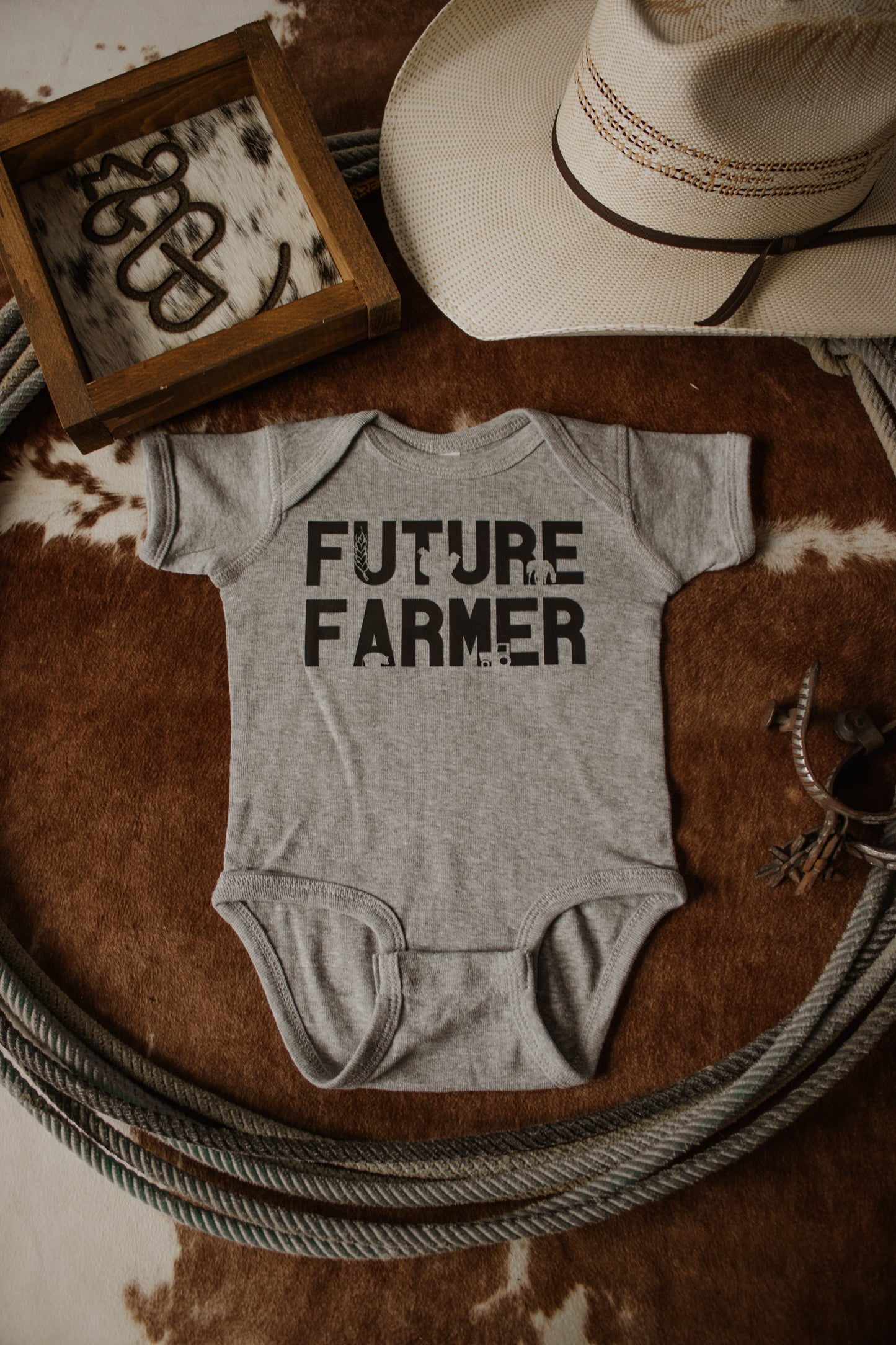 Future Farmer Onesie - Grey