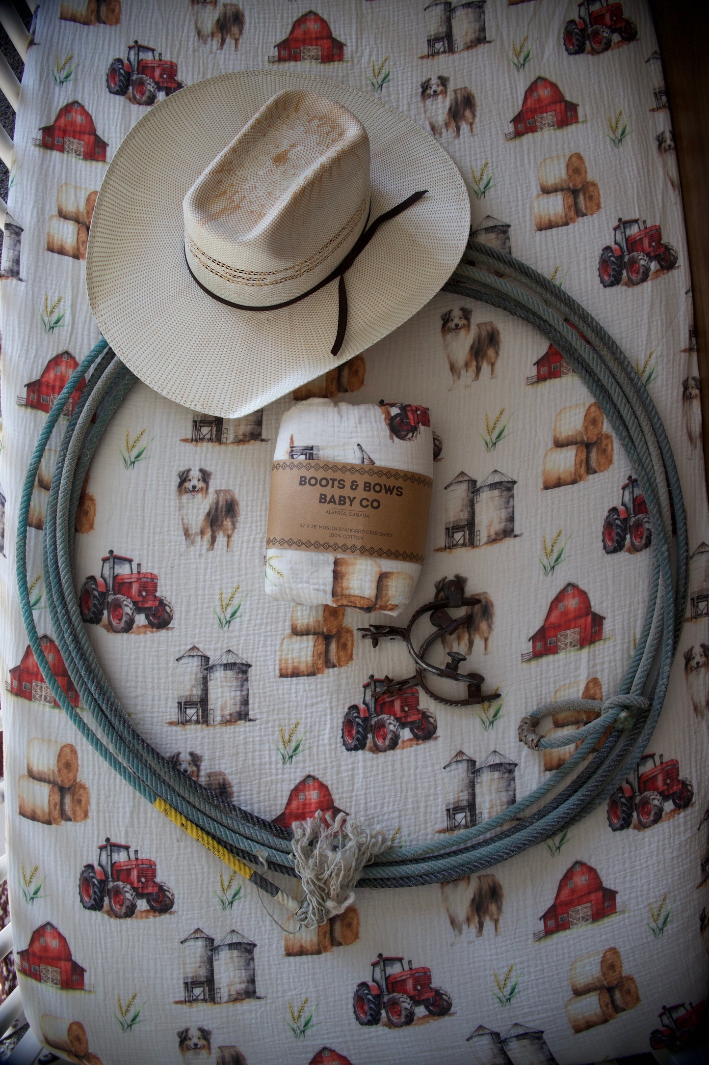 Farm Kid Crib Sheet