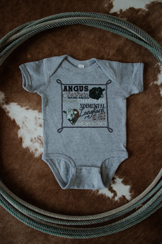 Cattle Breeds Onesie