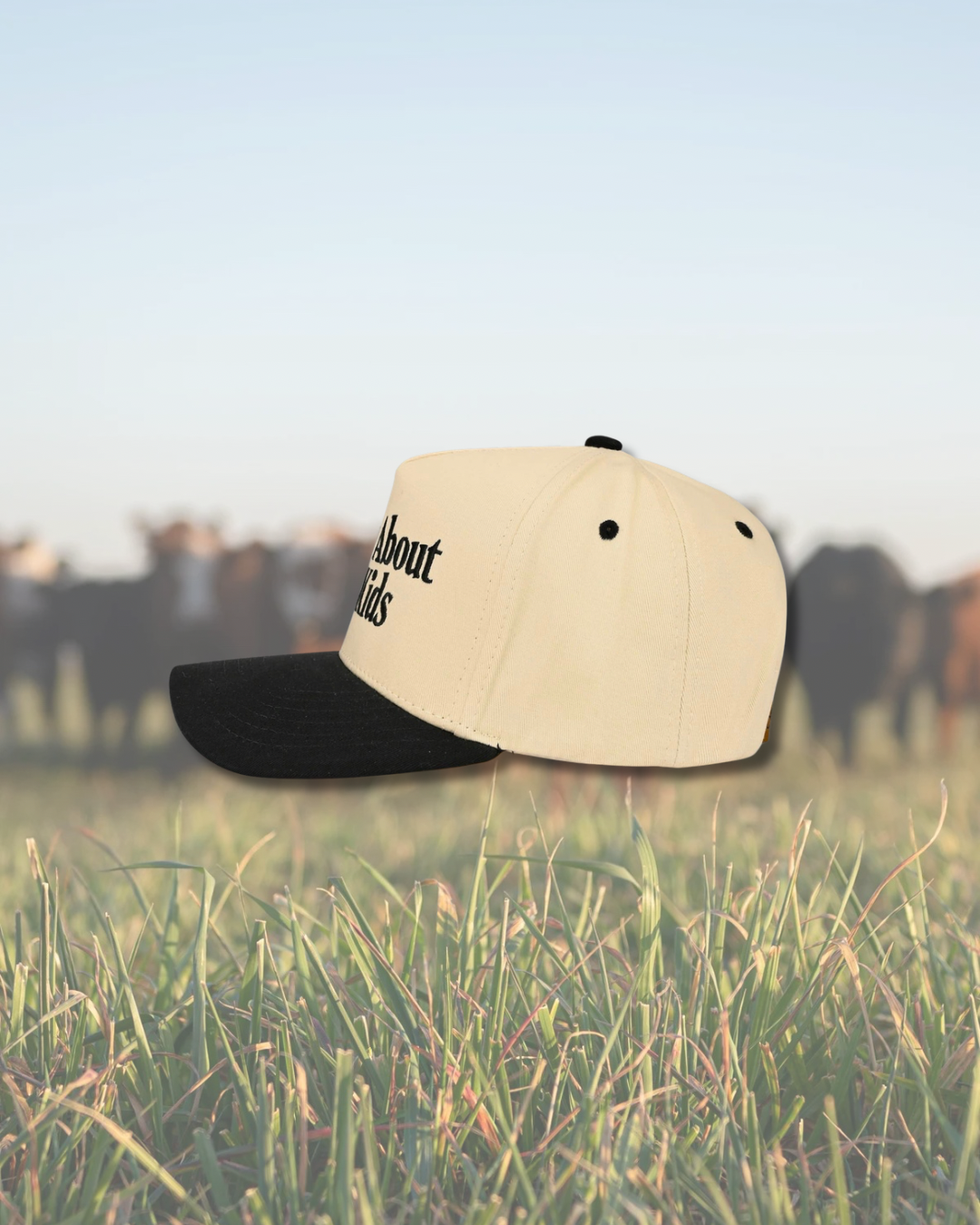 Black Sorry About My Kids Embroidered SnapBack Trucker Hat