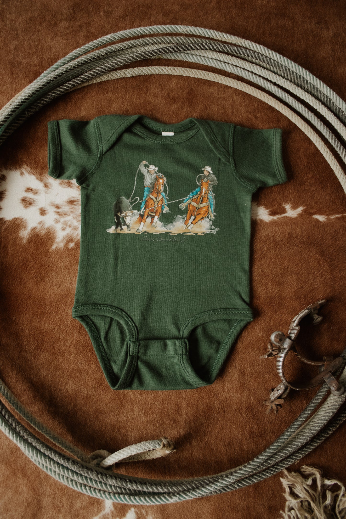 Team Roping Onesie - Green